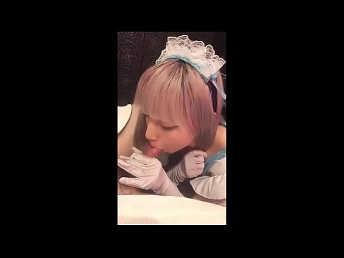 ❤️ 日本偶像[mayuka]，法国女仆装，第一部分，口交和用乳液打飞机 ❤️ at us❤